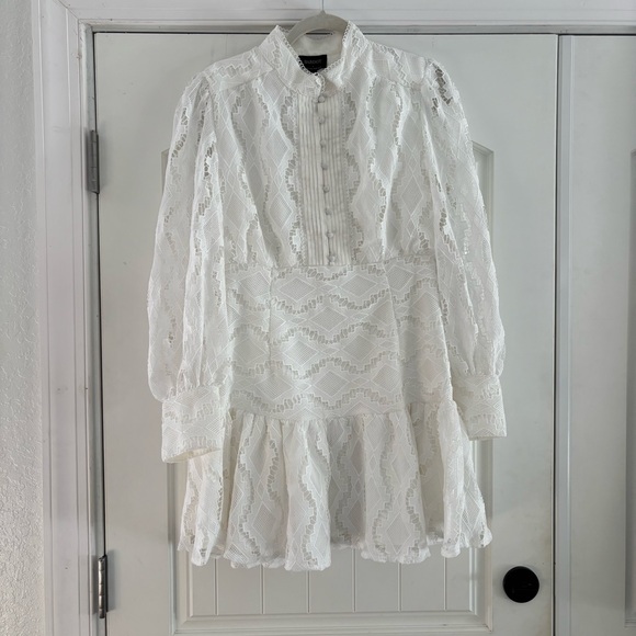 Bardot Remy Lace Mini Dress Ivory size 8, NWT Bridal Shower Engagement Party - Picture 3 of 15